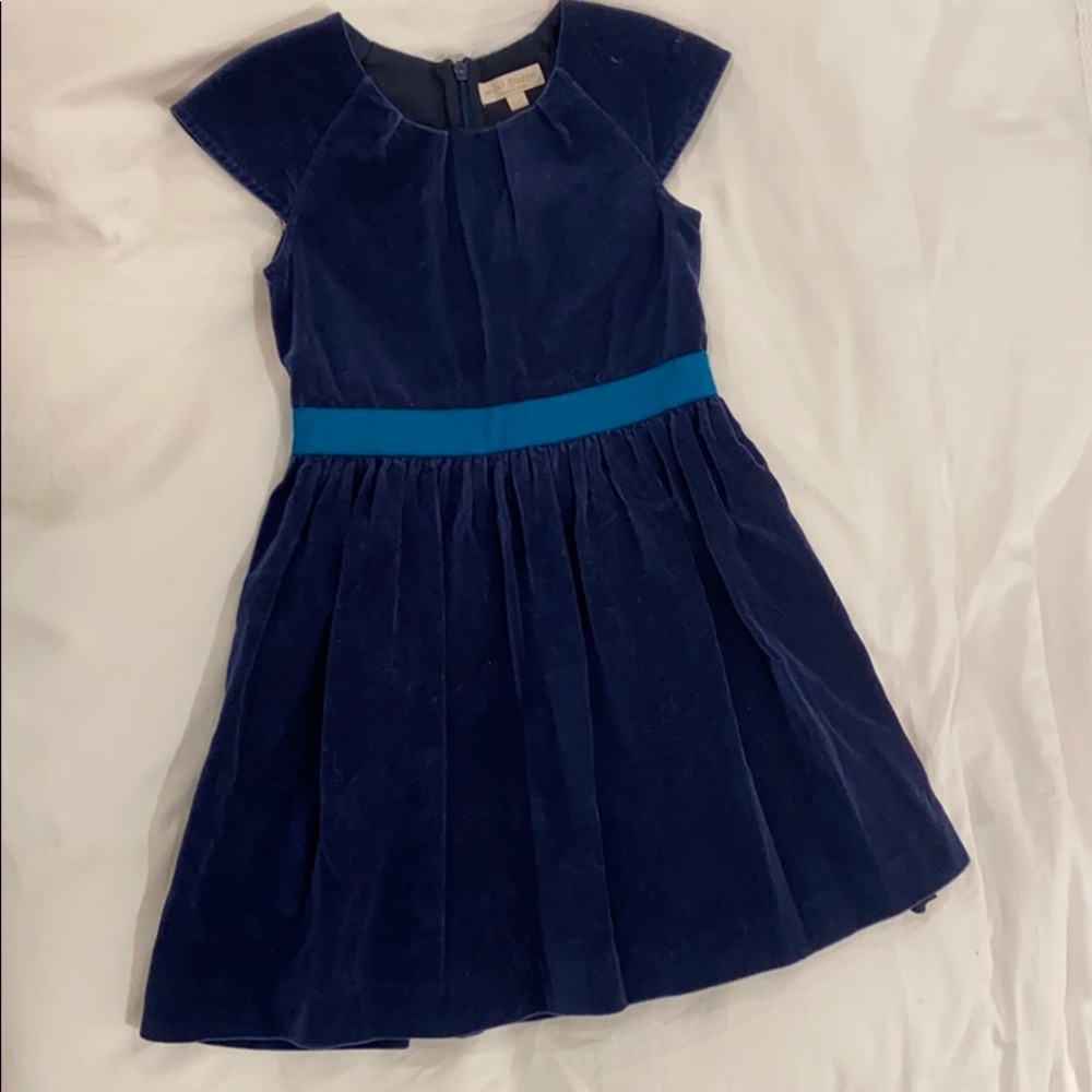 Mini boden Navy blue velvet dress with lining